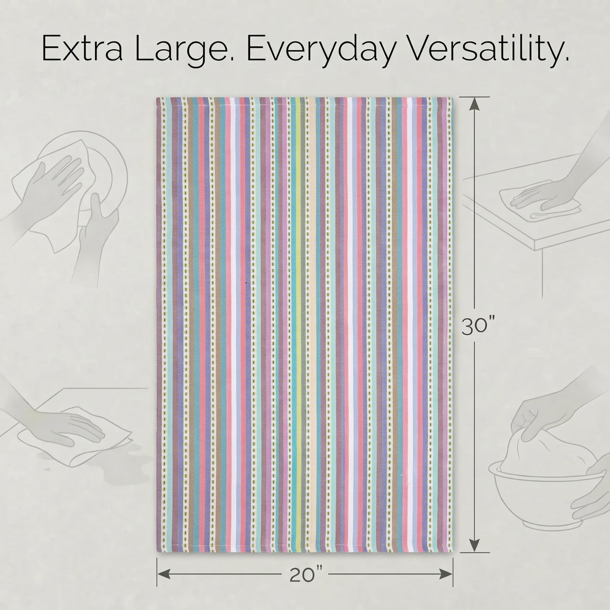 Urban Villa towels with hanging loop for easy storage after use