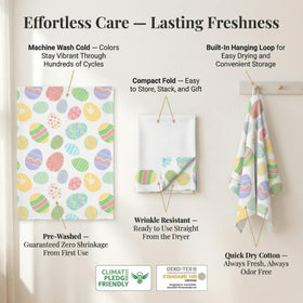 Urban Villa Kitchen Towels Hanging Loops stay convenient and dry between uses