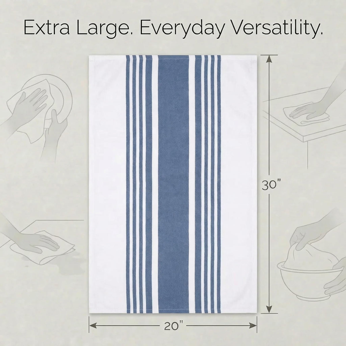 Urban Villa towels with mitered corners for a neat edge