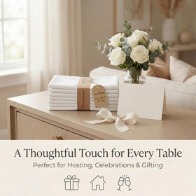 Urban Villa machine-washable napkins simplify maintenance for busy households