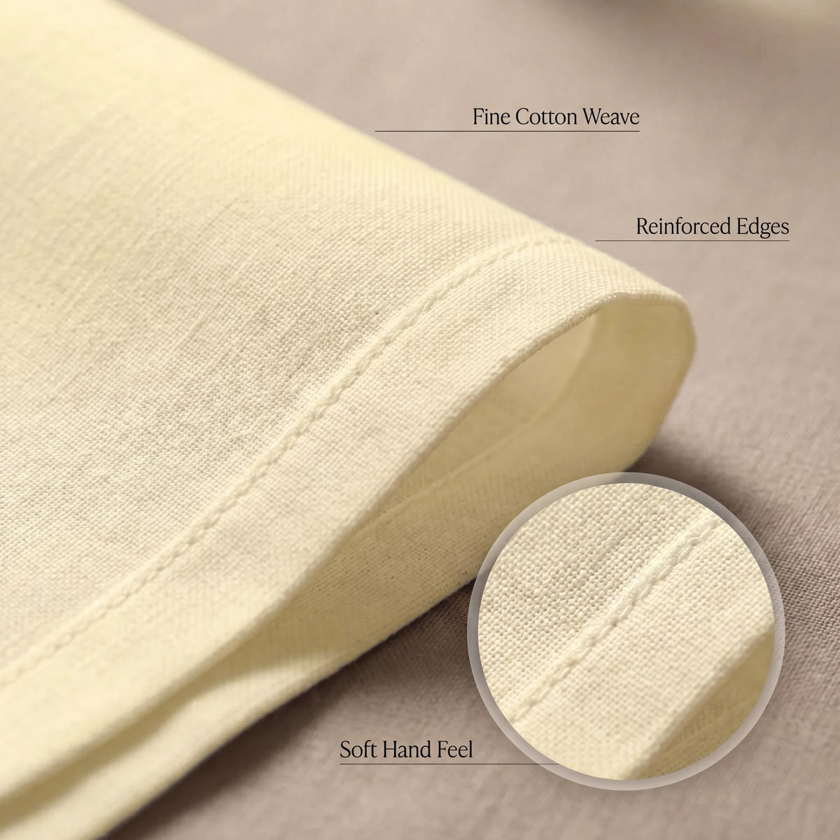 Urban Villa napkins display at hotels and events for elegant dining