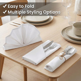 Urban Villa napkins on a dining table for an elegant event ambiance.