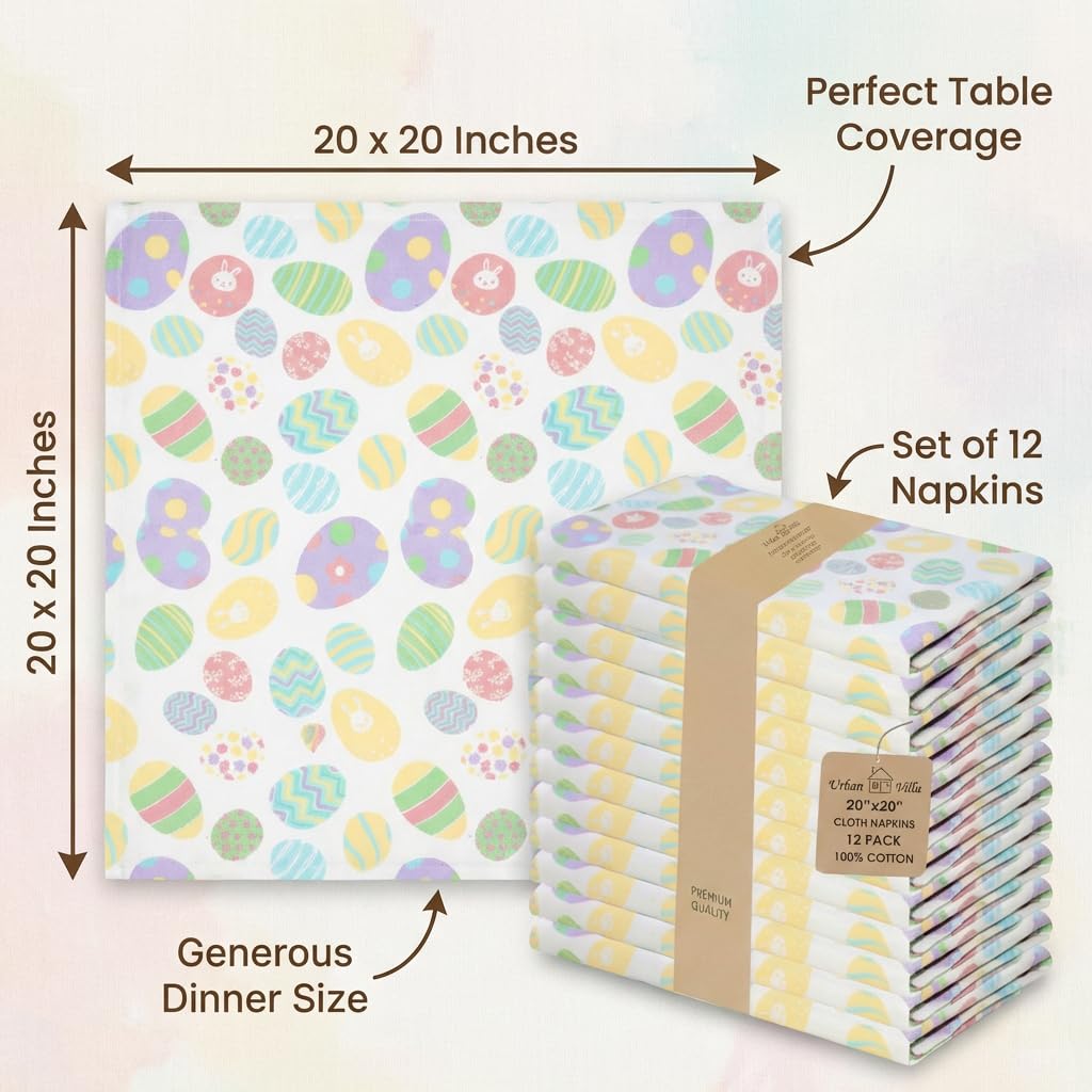 Urban Villa durable, colorfast napkins with minimal shrinkage after wash.