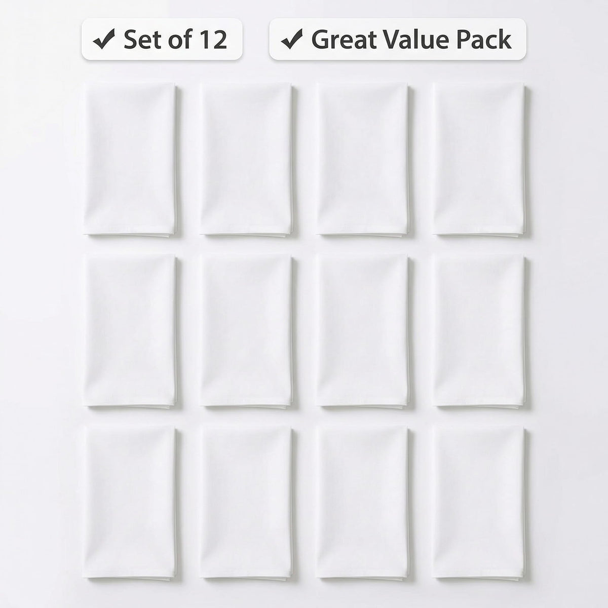 Urban Villa napkins pack of 12 ready for gatherings and family meals.