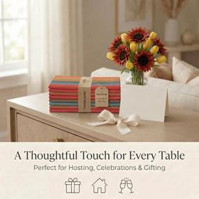 Urban Villa napkins red multi gift ready package for celebrations