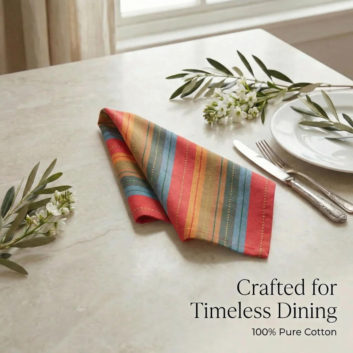 Urban Villa napkins red multi stain resistance aiding quick cleanup