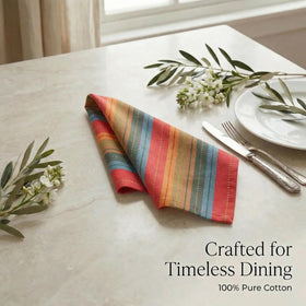 Urban Villa napkins red multi stain resistance aiding quick cleanup
