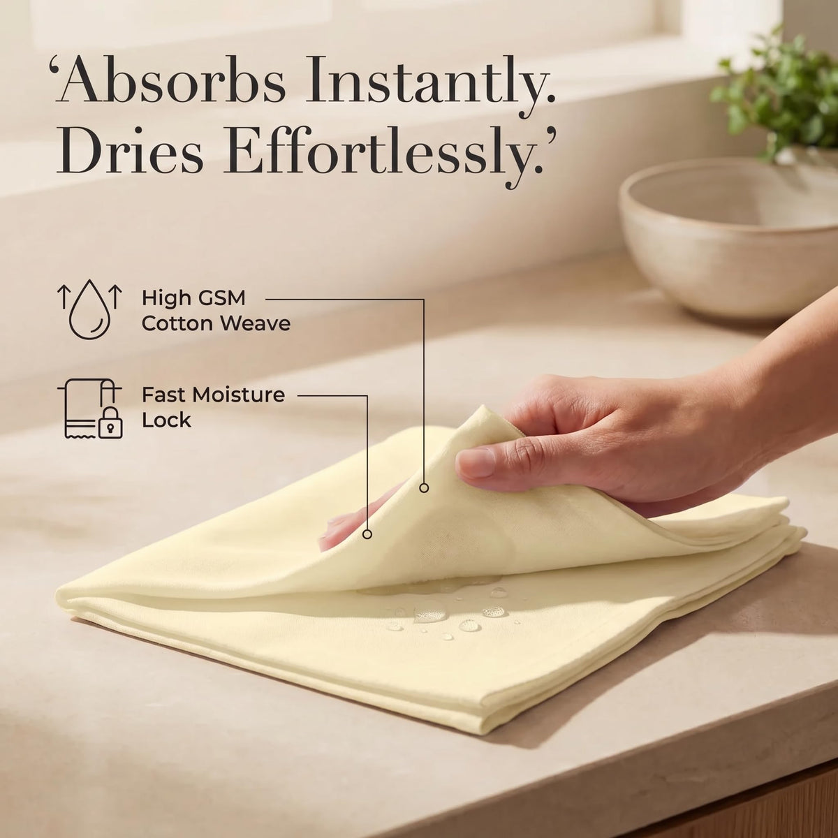 Urban Villa napkins soft cotton close-up highlighting premium material and comfort