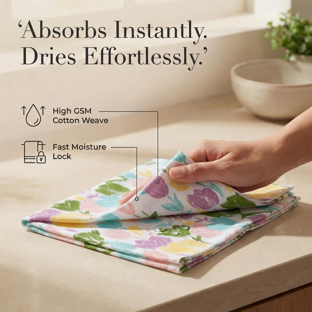 Urban Villa Tulip 20x20 napkins packed for everyday dining