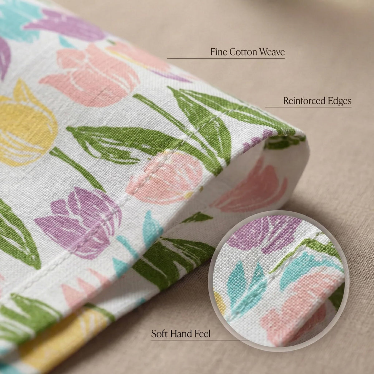 Urban Villa Tulip napkins in machine-washable, long-lasting use
