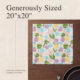 Urban Villa Tulip napkins in vibrant colors suit any decor
