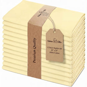 Urban Villa napkins yellow 20x20 folding for versatile table decor and reuse