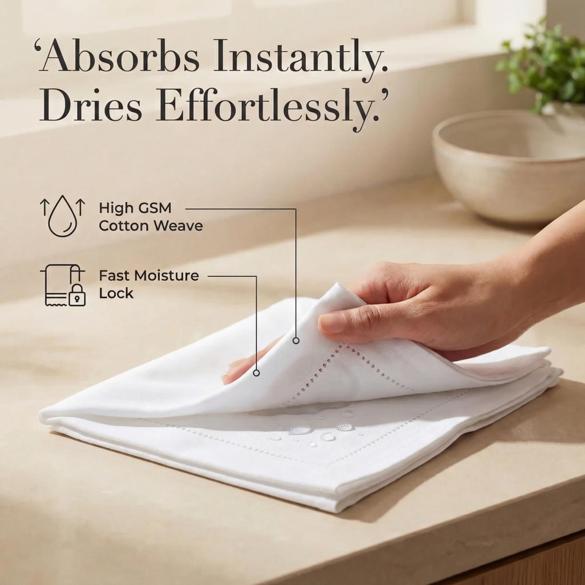 Urban Villa soft cotton dinner napkins ideal for family meals and gatherings