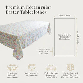 Urban Villa tablecloth dining room setup adds everyday elegance.