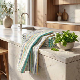 Urban Villa Towels deliver quick-dry performance for fast cleanup in the kitchen.