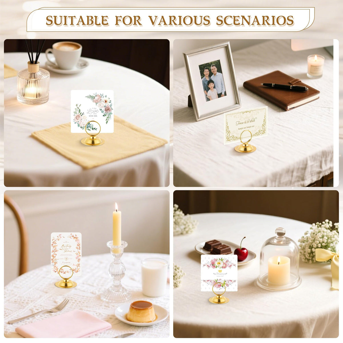 Urban Deco food sign holder gold set ideal for menus at events