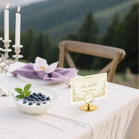 Urban Deco sturdy base table card holder gold prevents tipping during busy service