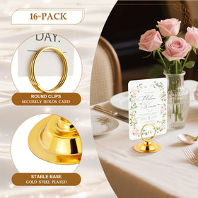 Urban Deco wedding table number holder gold adds elegant signage for guest seating