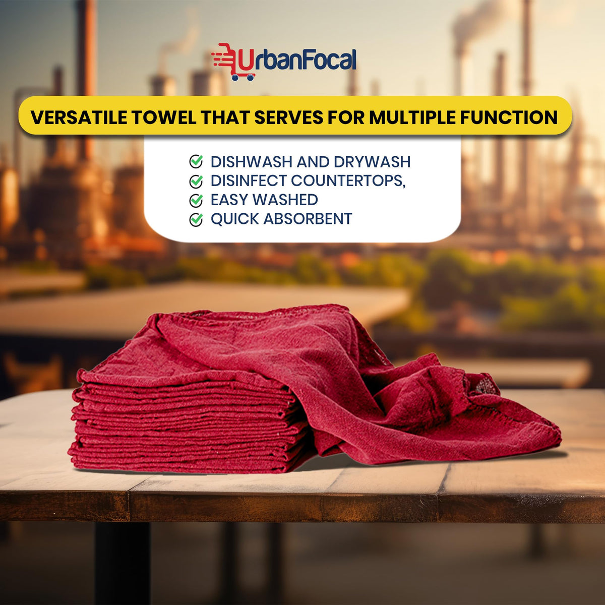 UrbanFocal polycotton durable weave close-up for long-lasting cleaning