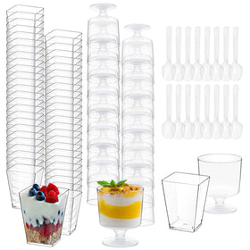 UrbanRoots square parfait cups 5oz showcase desserts at parties.