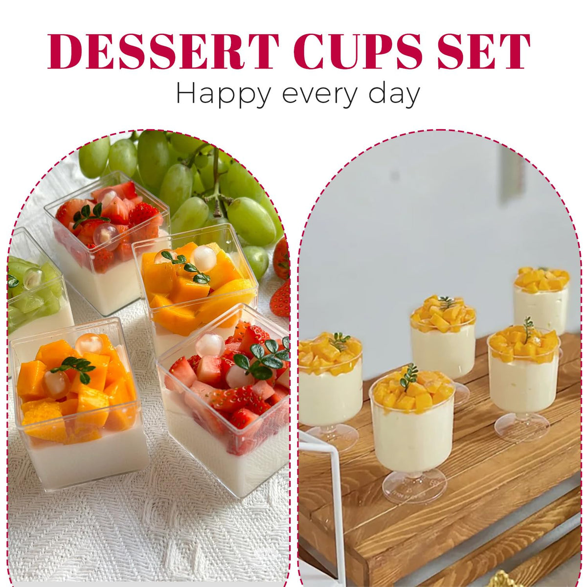 UrbanRoots party-ready cups display desserts attractively.