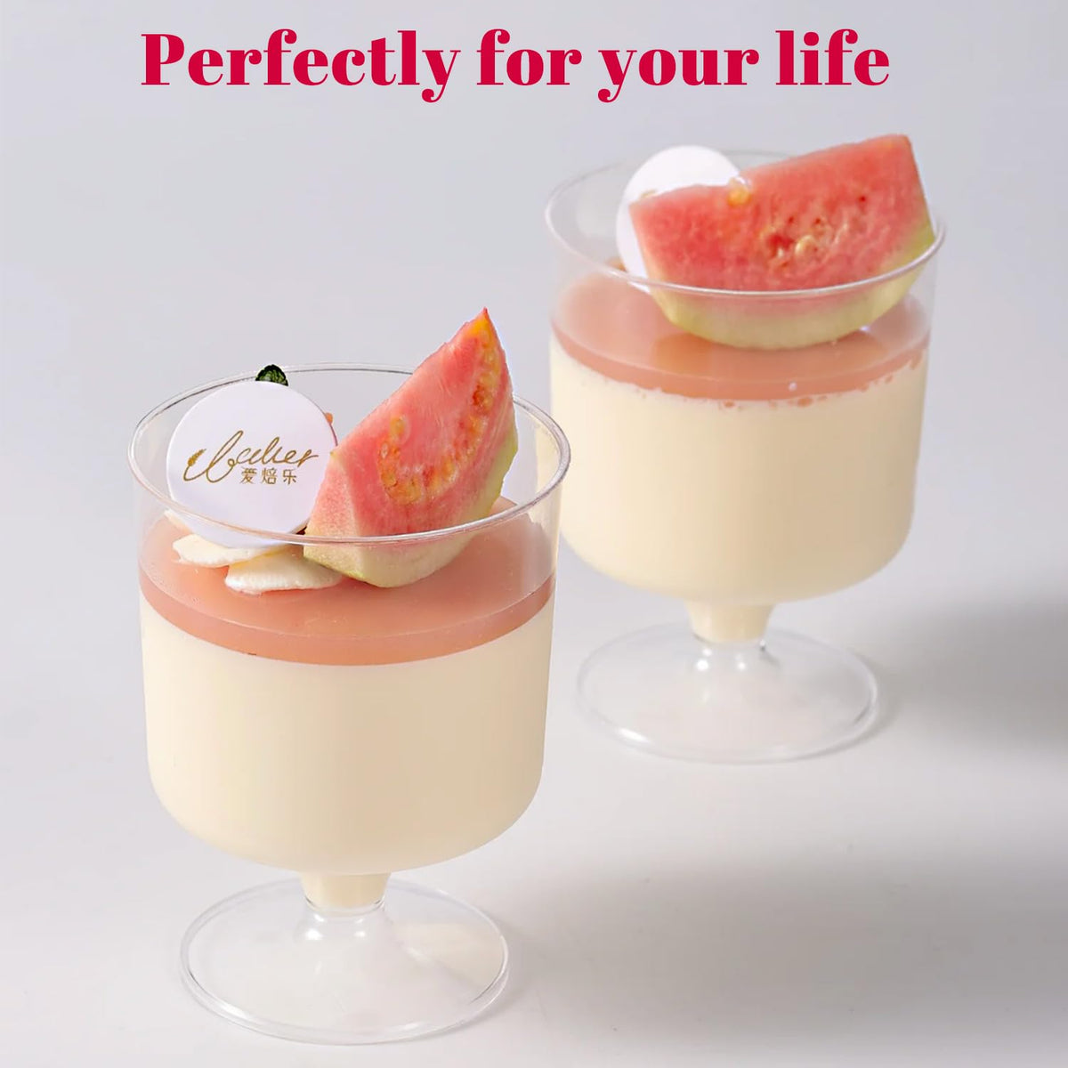 UrbanRoots stackable dessert cups save space during setup.