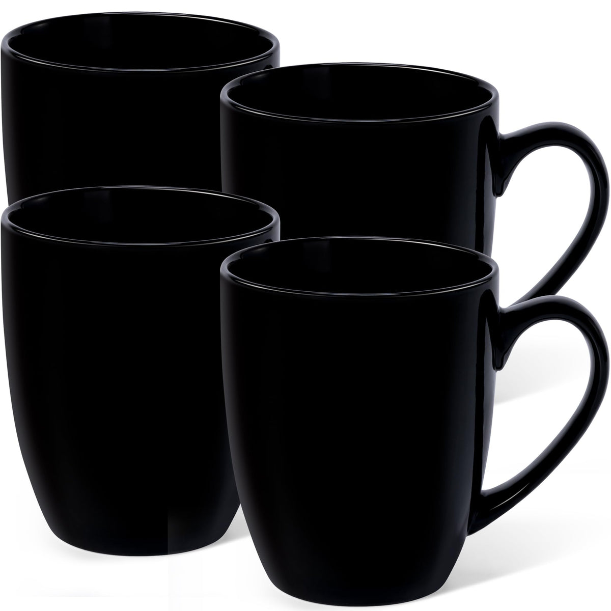 Urbanstrive 16oz mug set of 4 in white ceramic; ideal for daily coffee rituals.