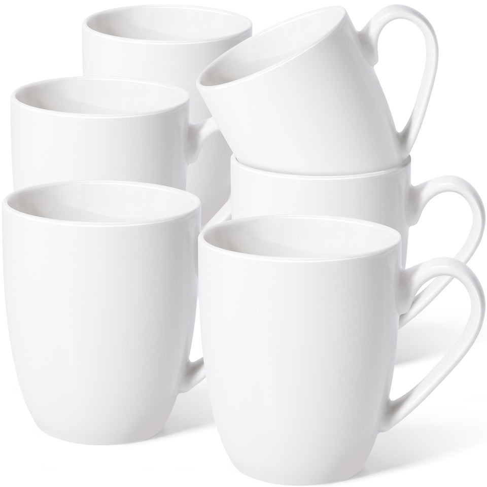 Urbanstrive 16oz mug set of 6 in white for daily coffee and tea