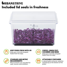 Urbanstrive dishwasher-safe design shown for easy cleanup after prep.