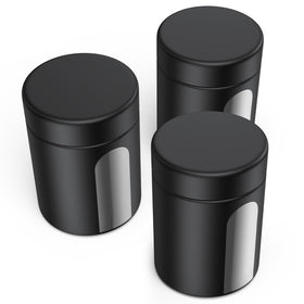 Urekt glass storage jar with visual window shows contents at a glance for easy pantry checks.
