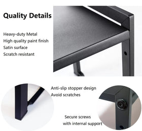 Urhomey plus expandable shelf depth 7-9 inches, fitting pantry or counter spaces.