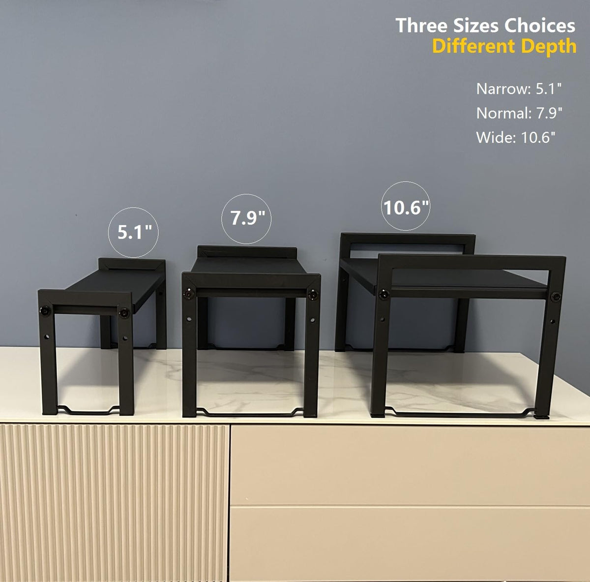 Urhomey plus expandable shelf suitable for kitchen, sink area, or office storage.