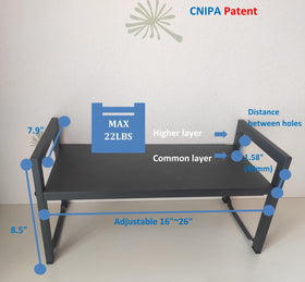 Urhomey plus expandable shelf patented CNIPA design ensures unique, reliable use.