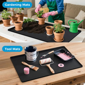 URMONA durable silicone mat resists oil and chemicals.
