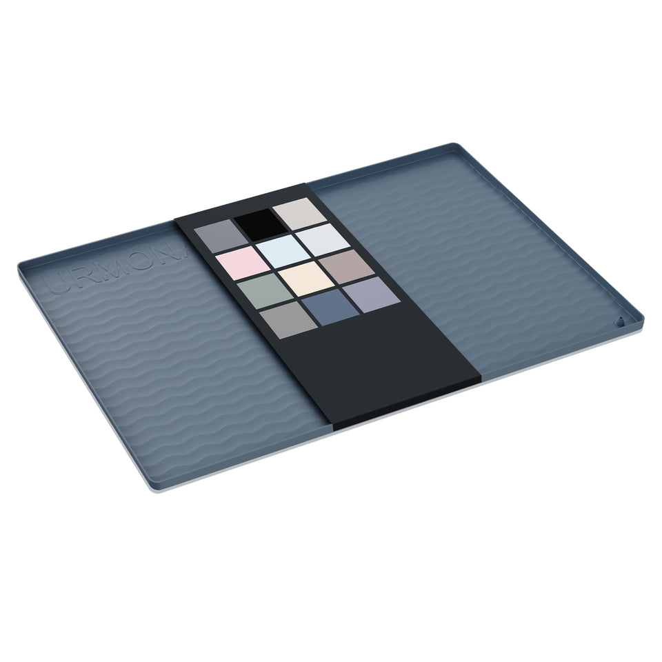 URMONA under-sink mat in dark grey protects cabinets from leaks and spills.