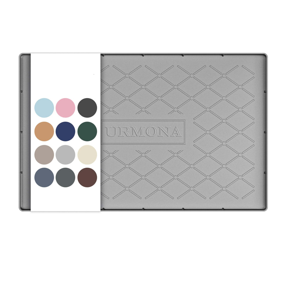URMONA under-sink mat 22x14 protecting cabinets from leaks and spills.