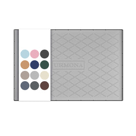 URMONA under-sink mat in light grey protects cabinets from leaks and spills.