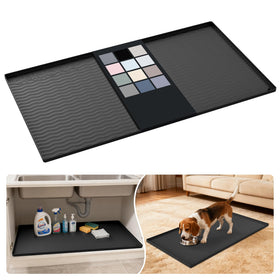 URMONA waterproof silicone under-sink mat protects surfaces and simplifies cleanup.