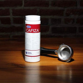 NSF certification badge on Cafiza packaging