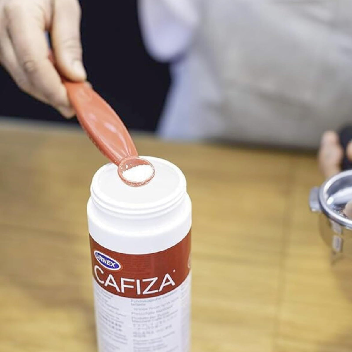 OMRI listed Cafiza label indicating organic-friendly formulation