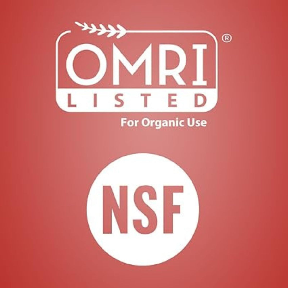 Cafiza tablets with OMRI and NSF certifications displayed for reliability
