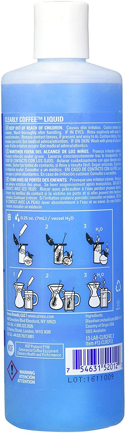 Urnex Clearly airpots cleaner helps maintain hygiene and consistent pours.