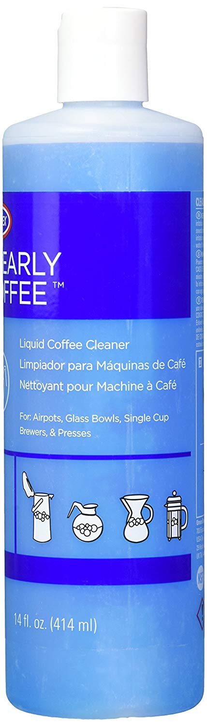 Urnex Clearly glass bowls cleaner keeps glass pots spotless and flavors pure.