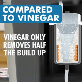 Urnex descaler dissolving in water demonstrates quick activation.