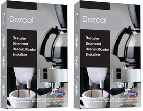 Urnex Dezcal bottle pour showing scale remover for better brewing