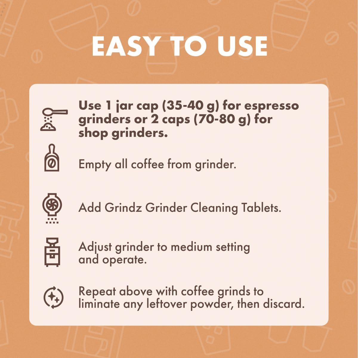Grindz gluten-free label on packaging for safe cleaning