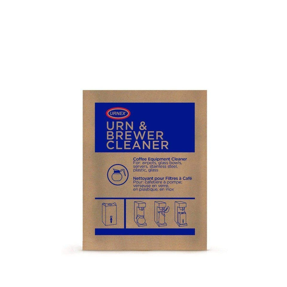 Urnex Original Urn and Brewer Cleaner powder cleans coffee equipment and removes odors.