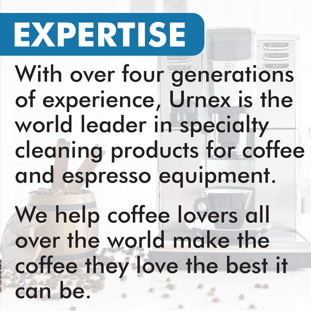 Urnex packaging design emphasizes convenience and universal compatibility.