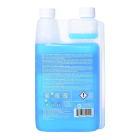 Urnex Rinza dual-chamber bottle simplifies measuring and storage during routine cleanings.