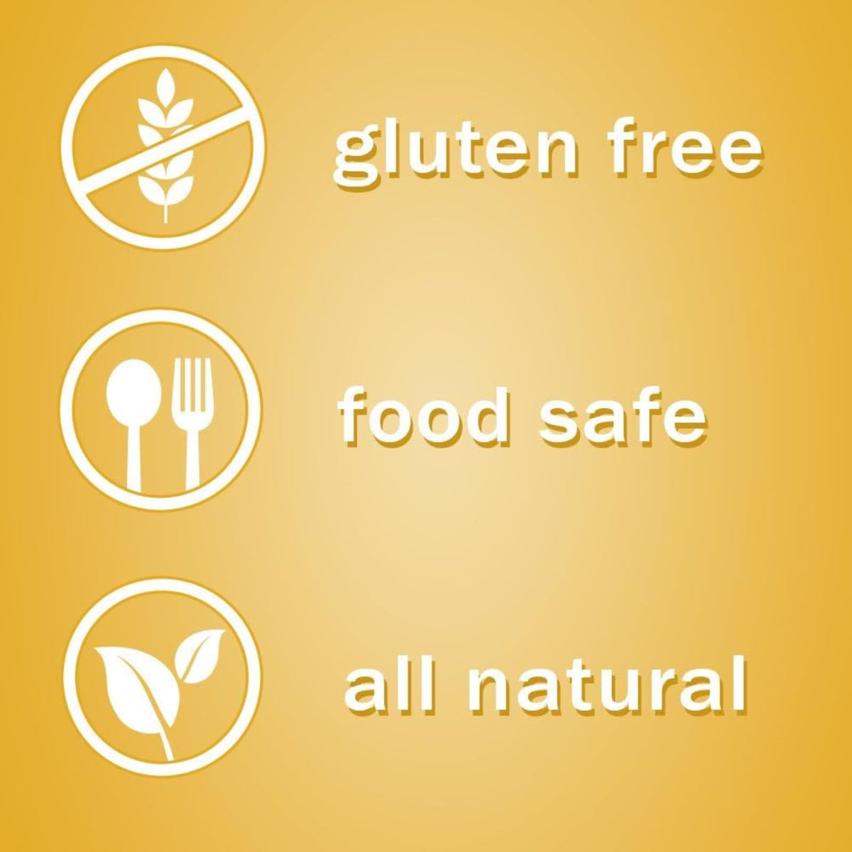 Packaging detail highlighting gluten-free, all-natural ingredients.